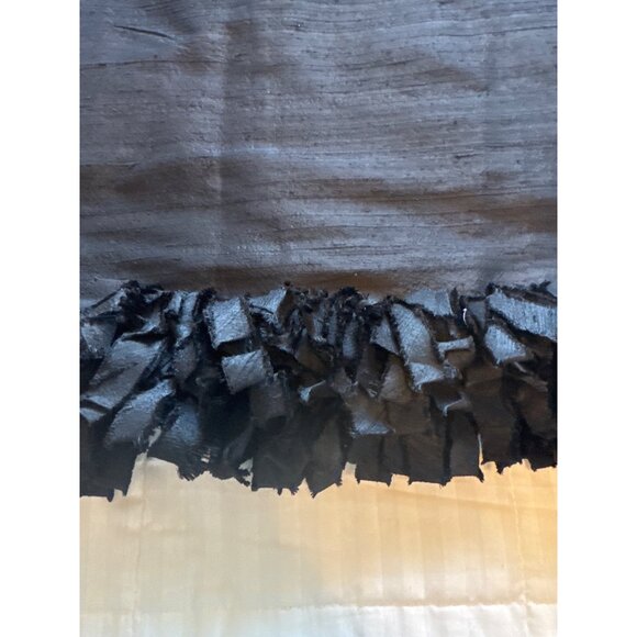 Gretchen Scott Designs Black Silk Confetti Fringe Pencil Skirt L Fall 2025 NWT - Picture 2 of 9